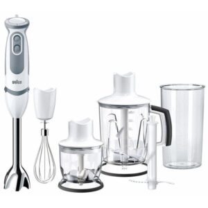 محضر طعام براون MultiQuick 5 Vario، سعة 1.25 لتر، 1000 وات، أبيض ورمادي - MQ5245WH