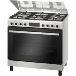 بوتجاز غاز بوش Serie 6، عدد 5 شعلة، 90 سم، ستانلس ستيل - HGP3I8W50S